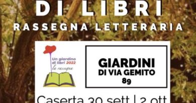 Caserta/Tutto pronto per la rassegna “Un giardino di libri”