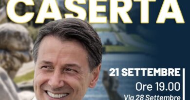 Politiche 2022.Conte a Caserta mercoledì 21 settembre