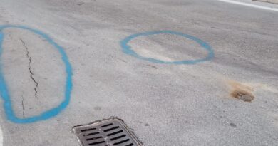 Caserta.A Sala strada pericolante . la paura dei residenti ( FOTO)