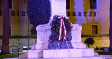 Il monumento ai caduti si illumina di viola per un’ importante giornata