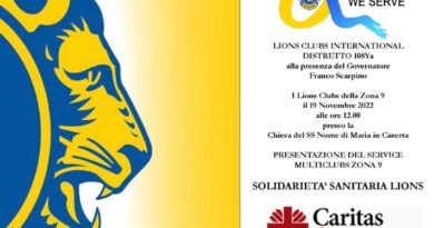 We Serve/“Solidarietà Sanitaria”, presentato il progetto che coinvolge i Lions Clubs e la Caritas di Caserta