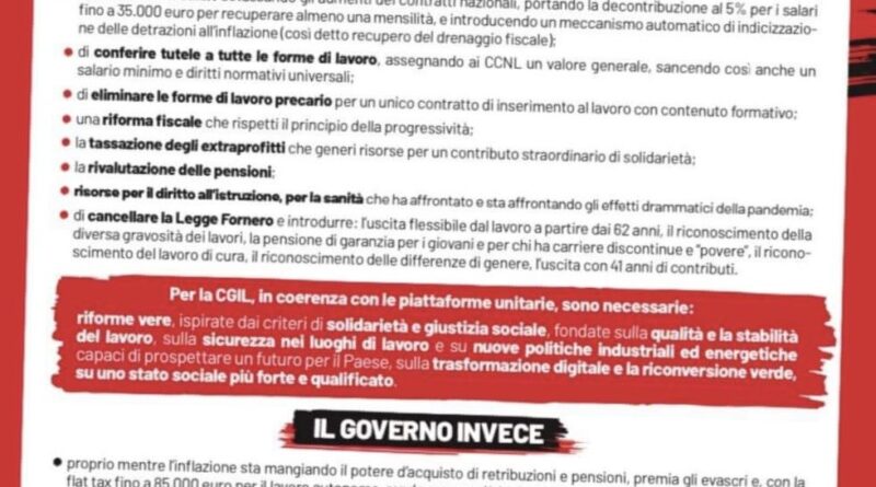 Riforma sbagliata, la Cgil si prepara alla mobilitazione con assemblee territoriali