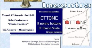 Mondragone Ricorda/Giorno della Memoria, la comunità scolastica incontra Tonino Scala: l’autore, dialogando con i ragazzi, presenta il suo libro “Ottone: il nonno bottone”