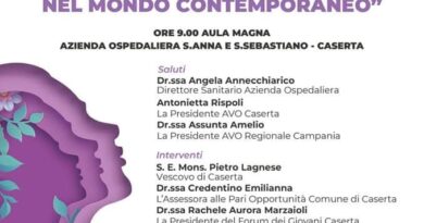 AVO Caserta, l’8 marzo incontro in Aula Magna – in collaborazione con l’AORN Caserta – dal tema “la visione della donna nel mondo contemporaneo”