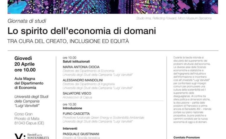 Capua – Al Dipartimento di Economia seminario/tavola rotonda su “Cura del creato, inclusione ed equità”