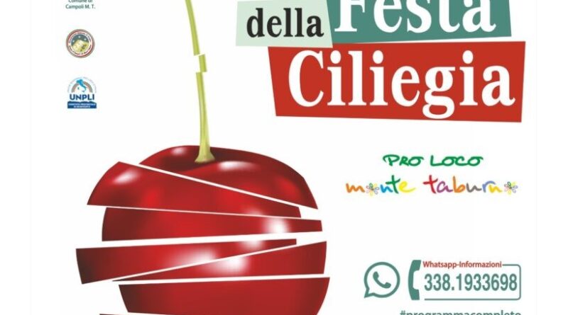 A Campoli del Monte Taburno torna la Festa della Ciliegia dal 9 all’11 giugno