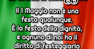 Buon 1° maggio a tutti