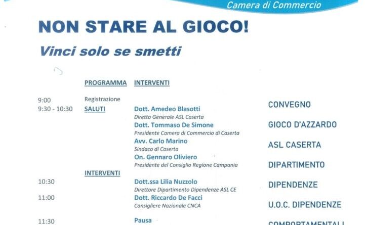 Convegno sul gioco d’azzardo