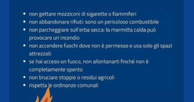 Rischio incendi, al via campagna estiva di prevenzione fino al 20 settembre è vietato accendere fuochi nei boschi e bruciare residui vegetali