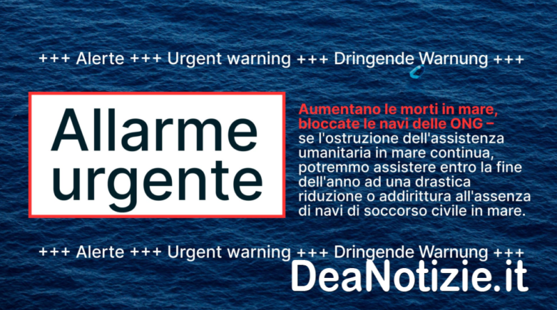 Aumentano le morti in mare bloccando le navi ONG