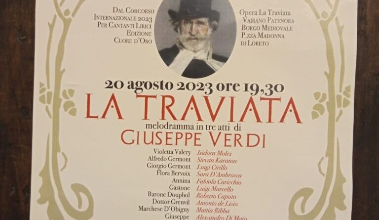 L’opera “La Traviata” a Vairano Patenora