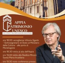 Venerdì 4 agosto alle ore 18,00  l’onorevole Vittorio Sgarbi, sottosegretario di Stato al Ministero della Cultura, arriverà a Mondragone per una conferenza dal titolo “ARTE, CULTURA E VINO SULLA  STRADA PIU’ ANTICA D’ITALIA”-