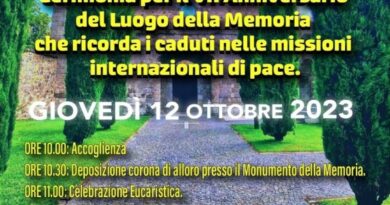 Caserta, VII Anniversario del Luogo della Memoria per i caduti in Missione di pace a San Vitaliano