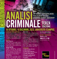 CORSO DI ANALISI CRIMINALE – OTTOBRE DICEMBRE 23 – UNIVERSITA’ ECAMPUS A NOVEMBRE PREMIO OSSERVATORIO GIURIDICO ITALIANO – CASERTA