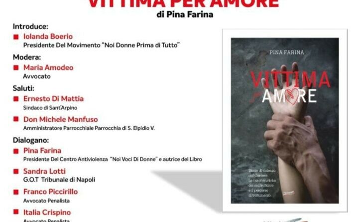 “Vittima per amore” domenica al Palazzo Ducale di Sant’Arpino