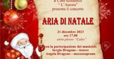 Calvi Risorta – Concerto “Aria di Natale” degli alunni della scuola dell’Infanzia e della Primaria