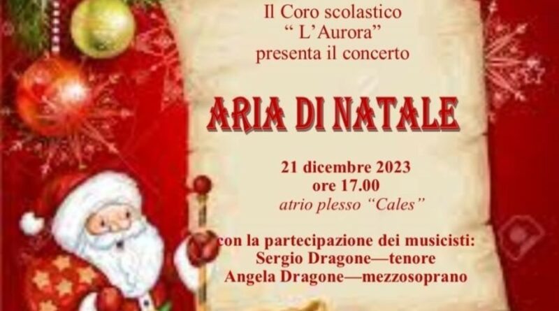 Calvi Risorta – Concerto “Aria di Natale” degli alunni della scuola dell’Infanzia e della Primaria