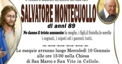 Cellole (CE) – Ciao all’89enne Salvatore Montecuollo