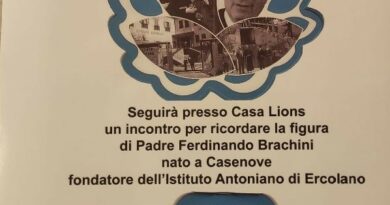 Foligno rende MEMORIA a un suo figlio, P. Ferdinando Brachini, fondatore in Ercolano dell’Istituto Antoniano