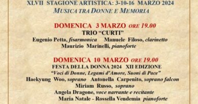 “Musica tra Donne e Memoria” per gli Amici della Musica di Pignataro Maggiore (CE)