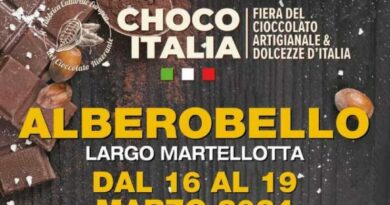 Alberobello accoglie Choco Italia. Quarta tappa dal 16 al 19 marzo