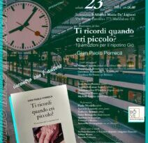 Maddaloni, l’«Ultimo Ballo in Maschera» il 23 marzo/ Al centro della manifestazione ci sarà la presentazione del libro  “Ti ricordi quando eri piccolo?” ovvero “19 emozioni per il nipotino Giò” di Gian Paolo Porreca.