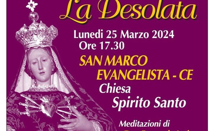 San Marco Evangelista – I canti della Passione con la Desolata