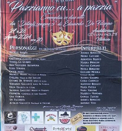 Calvi Risorta – L’Arte teatrale calena va in scena a Vitulazio con “Pazzianno cu … a pazzia”