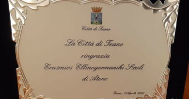 Il Ginnasio greco di Atene, si gemella con il Liceo Classico del Foscolo di Teano