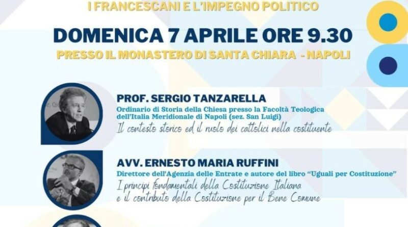 “Uguali per Costituzione”. I francescani secolari a convegno