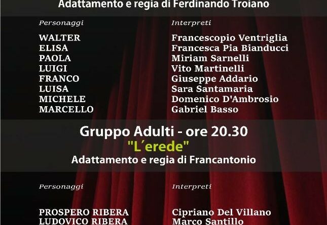 Capua – Il regista francantonio ritorna al Teatro Ricciardi con la commedia “L’erede”