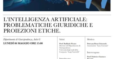 Convegno sull’intelligenza artificiale al Dipartimento di Giurisprudenza dell’Università Vanvitelli