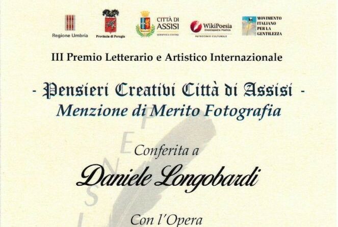 L’artista Daniele Longobardi ripremiato ad Assisi con l’opera fotografica “Ascese”