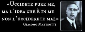 Questa sera alle ore 19.00 a Piazza Matteotti, nell’area antistante l’ingresso di Palazzo Melzi, verrà scoperta una lapide commemorativa per GIACOMO MATTEOTTI