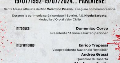 32anni dalla morte di Borsellino . Venerdì 19 Luglio all’ Eremo di San Vitaliano la Commemorazione