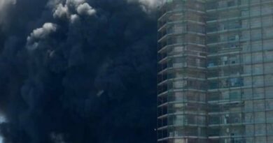 Incendio presso la torre 6 del Villaggio Coppola