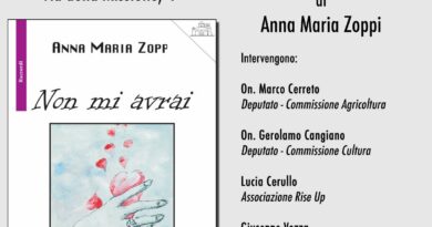 ” Non mi Avrai” l’ opera di Annamaria Zoppi sarà presentata alla Camera dei Deputati