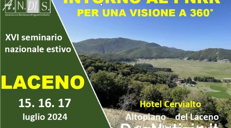 XVI Seminario nazionale estivo dell’A.N.DI.S. su “Intorno al PNRR: per una visione a 360°”