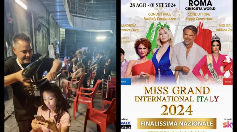 Foto. Michele, coiffeur delle Miss rappresenta Maddaloni nella prestigiosa kermesse di bellezza mondiale