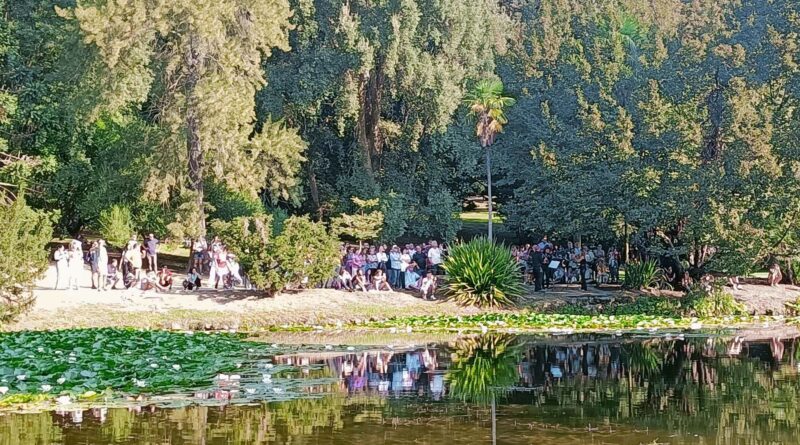 L’incanto di una inedita alba nel parco della Reggia vanvitelliana