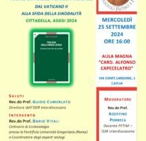 Oggi, mercoledì 25 settembre alle ore 16, presso l’Aula Magna “Cardinale Alfonso Capocelatro” – Via Conte Landone, 1 Capua – avverrà la  Presentazione del volume del Rev. Prof. Don Marco Pascarella