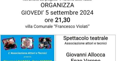 Riardo – in Villa comunale lo spettacolo “Tutto si fa per ridere”