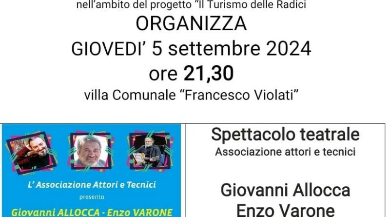 Riardo – in Villa comunale lo spettacolo “Tutto si fa per ridere”