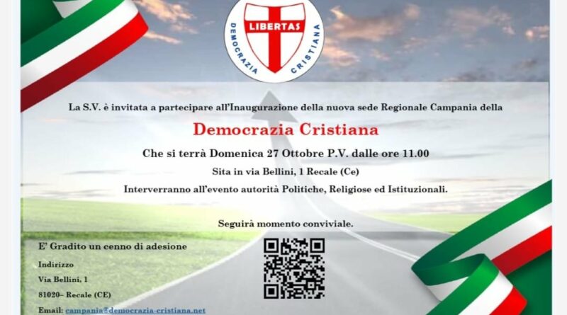 Caserta, rinasce la Democrazia Cristiana: un percorso verso il futuro