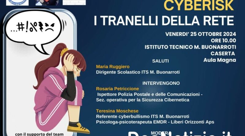 “Cyberisk: i tranelli della rete”, all’ITS Buonarroti di Caserta in cattedra la Polizia Postale e delle Comunicazioni