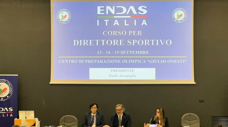 E.N.D.A.S. inaugura il primo corso in assoluto per Direttore Sportivo al CONI