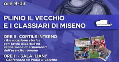 Emozionante viaggio nel mondo di Plinio il Vecchio e la Classis Praetoria Misenensis. Domenica 3 Novembre.