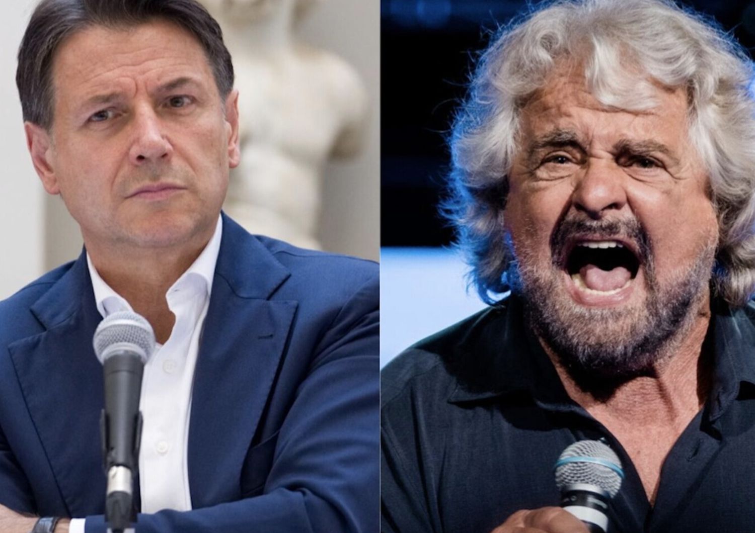 Giuseppe Conte e Beppe Grillo