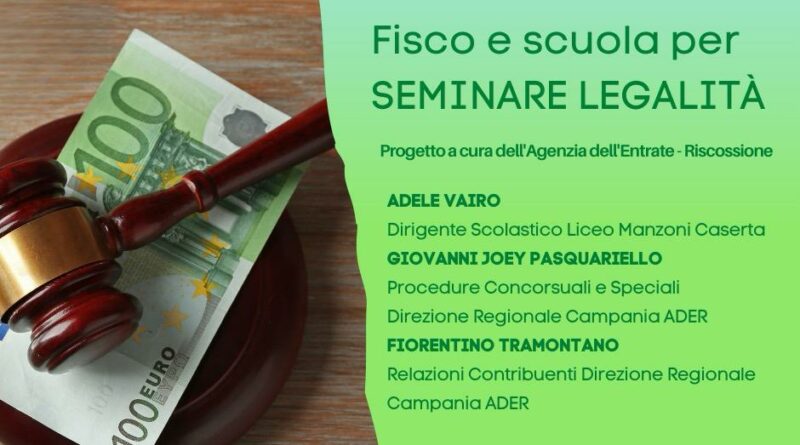 Il Liceo economico (LES) un passo verso la legalità: al “Manzoni” il progetto “Fisco e Scuola”