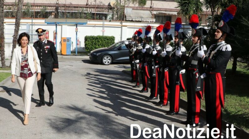 Il Prefetto di Caserta Lucia Volpe in visita al Comando Provinciale dei Carabinieri